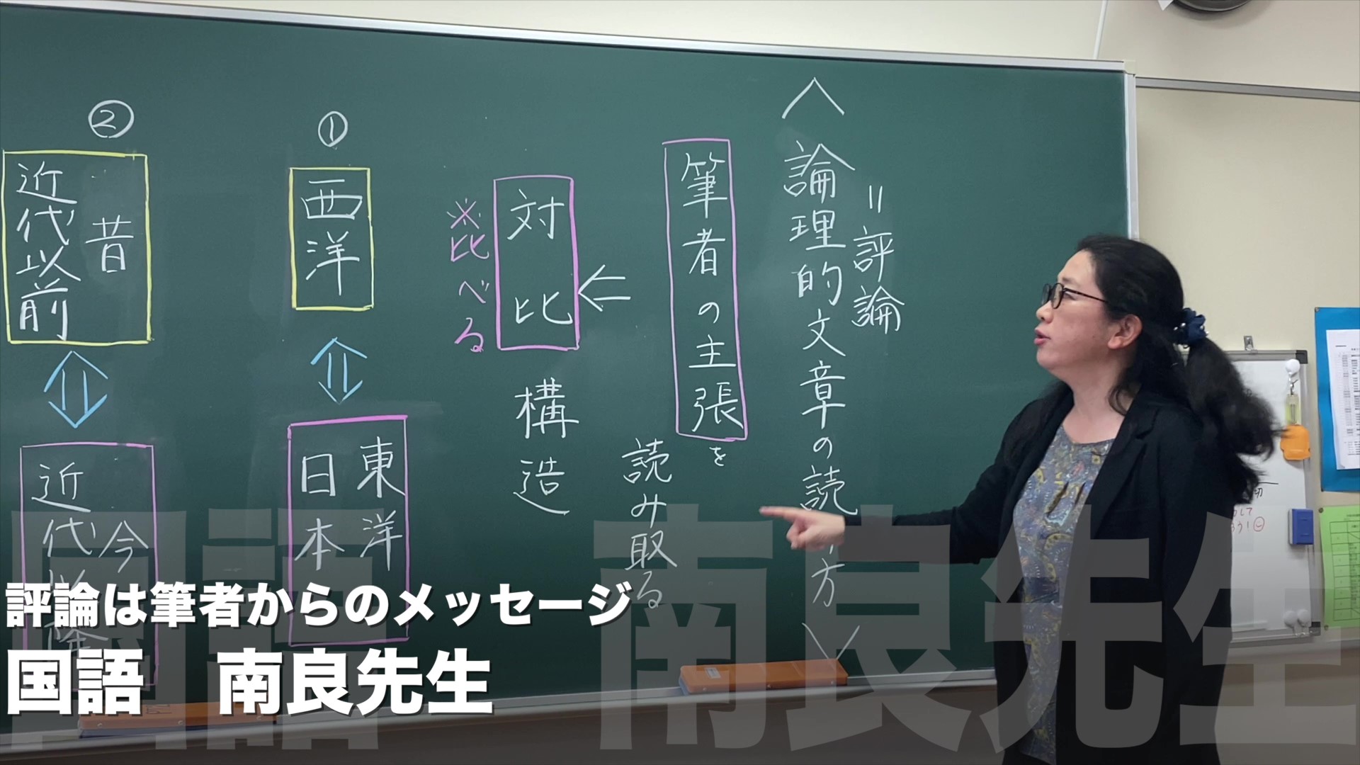 教員紹介動画（英語・理科・地歴公民・国語・数学）